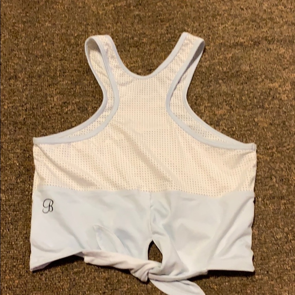 Bombshell Sportswear Pinhole Tank White L